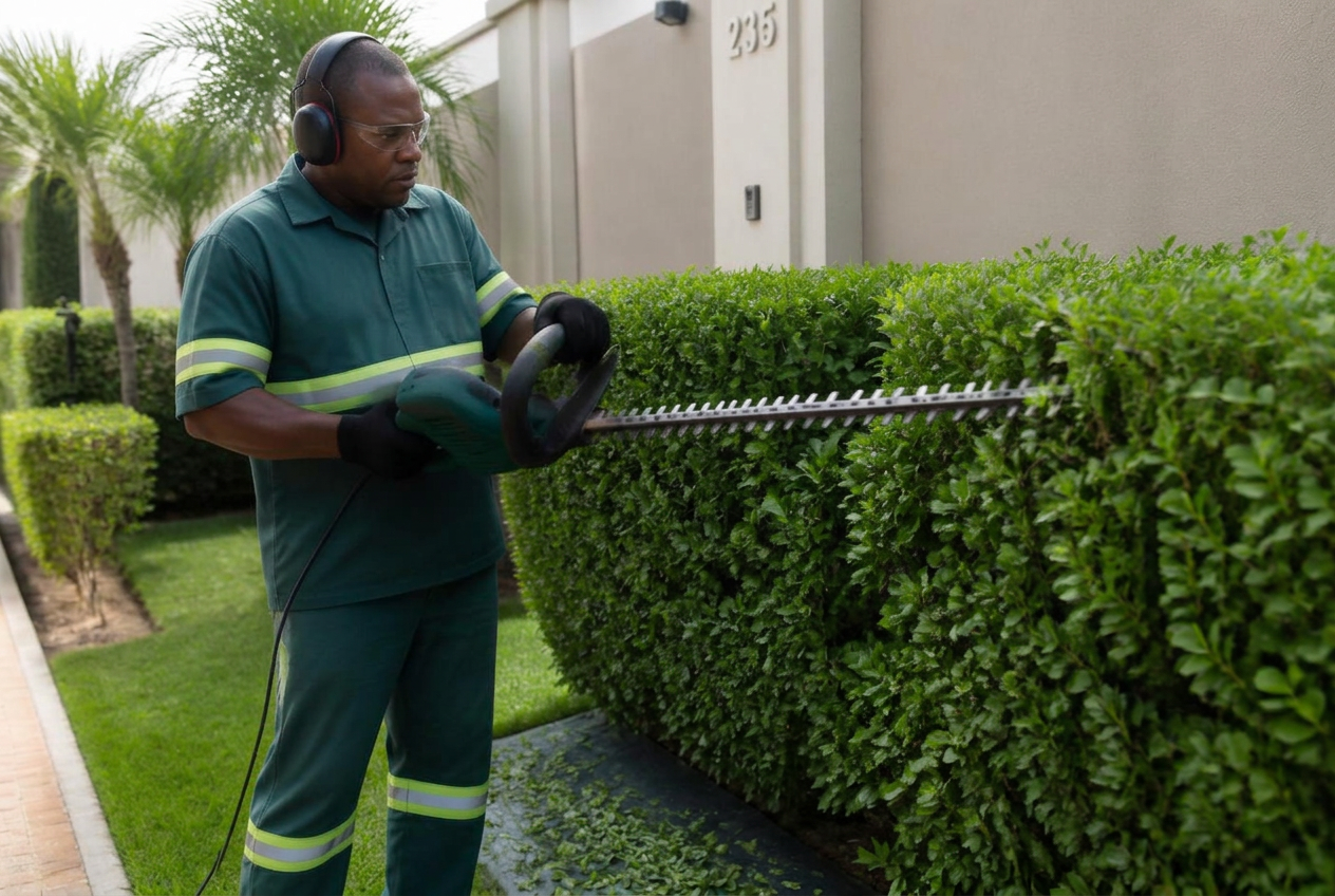 Remoção de trepadeira invasora em muro nos Jardins